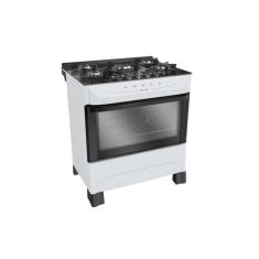 Fogão Mueller branco 5 Bocas com mesa de vidro e acendimento Mfv5bb