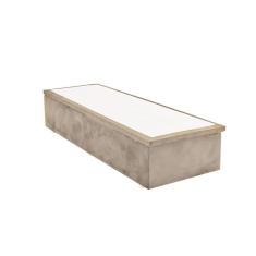 Cama Box Baú Solteiro Universal Suede Clean (88x188x35) - Ortobom