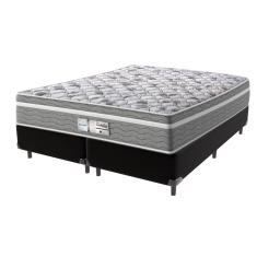 Cama Box Preto E Colchão Queen Evolution Probel