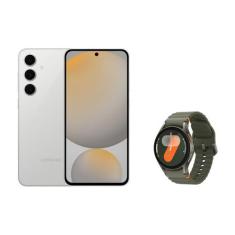 Celular Samsung Galaxy S24 FE (128GB) Cinza + Galaxy Watch7 BT 40mm - 