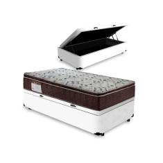 Cama Box Baú Solteiro King + Colchão de Solteiro King Iso 150 D45 Ortopillow 96cm - Suporta até 120Kg