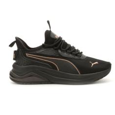 PUMA Tênis feminino amplificador, Preto, dourado, 38