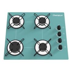 Fogão Cooktop Chamalux 4 Bocas Ultra Chama Verde-água 127v/220v