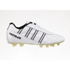 Chuteira de Couro Mathaus Vitória Futebol Campo Costurada