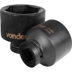 Soquete Sextavado de Impacto Encaixe 1" 65mm Aço Cromo - Vonder