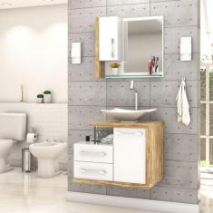 Gabinete para Banheiro C/cuba L38 e Espelheira Legno 650 - Compace, Br