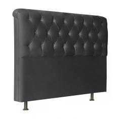 Cabeceira Queen 160cm Emilia Suede Preto Id Suede Preto