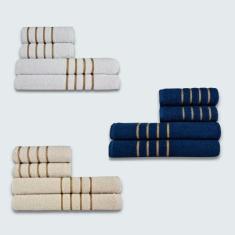 Jogo De Toalhas 12 Pe?as Cole??o Montreal 100% Algod?o Br+az+bg