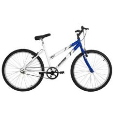 Bicicleta Aro 26 Ultra Bikes Bicolor Feminina sem Marcha, Branco, Azul
