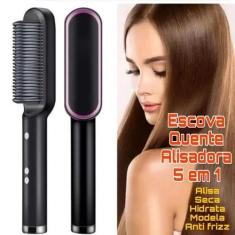 Escova Modeladora Alisadora 5 em 1 Multifuncional Profissional Elétric