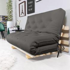 Sofa Cama Casal Futon Oriental grafite Acquablock Com Madeira Maciça