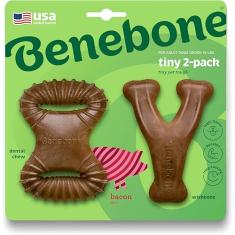 Benebone Mordedores Pequenos Tiny Wishbone/Dental Chew Bacon