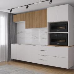 Cozinha Modulada 5 Peças 2 Aéreos 2 Balcões 1 Torre Quente Ipanema Cab