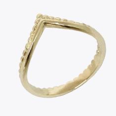 Anel V - Cod 722 F Banhado a ouro 18k - Carlitos Joias, 19