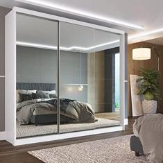 Guarda Roupa Casal 3 Portas com Espelho London Espresso Móveis Branco