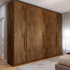 Guarda-Roupa Casal Madalena 6 Portas 4 Gavetas 100% Mdf Brauna - Panorama Móveis