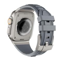 Watch Band Borracha de Silicone Compatível com Watch Band 42mm 44mm 45mm 49mm Ultra 2 Soft Sport Wristband Replacement Wristband Metal Connector para iWatch Series 9 8 7 6 5 SE 2