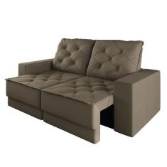 Sofá Retrátil e Reclinável 3 Lugares 1,80m Verona Suede Capuccino Mamf