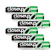 Kit 6 Cremes Dental Close Up Triple Menta 70g
