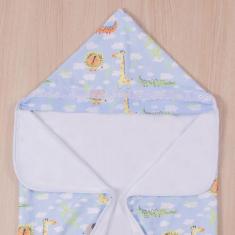 Toalha De Banho Bebê Atoalhada Forrada Com Capuz Para Meninos Super Ma