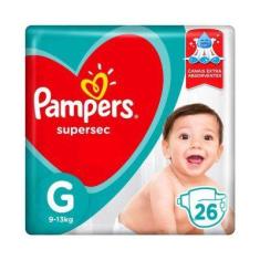 Fralda pampers supersec g com 26