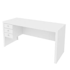 Escrivaninha 3 Gavetas 155x74,5x60 cm Branco Tecnomobili