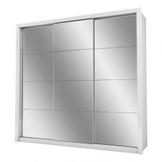 Guarda Roupa Casal Paula Super Glass Branco - CARIOCA MÓVEIS