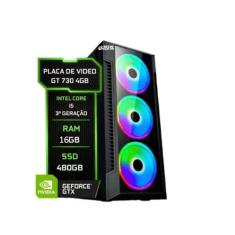 Computador Cpu Gamer Core I5 3470 + Geforce 4GB + Ssd 480gb + 16gb Ram