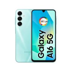 Smartphone Samsung Galaxy A16 5G 256GB - Verde Claro, RAM 8GB, Tela 6.7", Câmera Tripla 50MP + Selfie 13MP