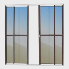 Porta de Correr 4 Folhas Super Vidro Reflex 210cm x 200cm Brimak