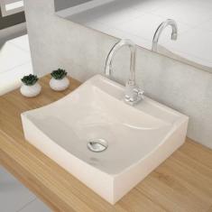 Kit Cuba Q440 com Torneira Luxo 1195 Metal e Válvula Click 1 Pol. Sifão pvc e Flexível Compace