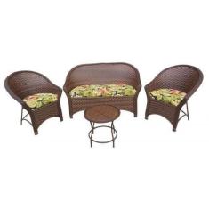 Conjunto de Sofá Fibra Sintética Bali Promo - 1 Sofá 2L + 2 Poltronas 