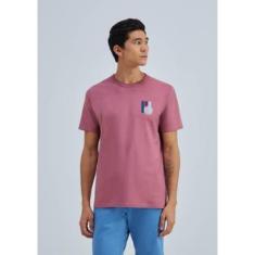 Camiseta Masculina Manga Curta Com Estampa - Bege M-Masculino