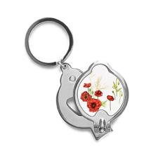 Cortador de unhas de milho com pintura de flores, cortador de aço inoxidável