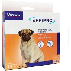 Antipulgas e Carrapatos Virbac Effipro 0,67 mL - Cães de 2 até 10 Kg