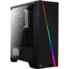 Gabinete Gamer Aerocool Cylon LED RGB, ATX, Com Fan, Lateral em Acrilico, Preto