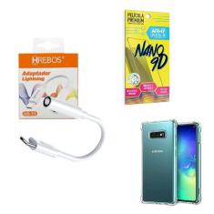 Capinha Samsung S10E + Adaptador P2 P Tipo C + Película 9D