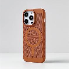 Capa magnética de resfriamento de dissipação de calor para iPhone 15 14 Pro 11 13 12 Pro Max Grid respirável à prova de choque fina capa rígida para PC, T8, para 12 ou 12Pro