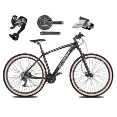 Bicicleta Aro 29 Ksw Xlt 27v Câmbios Shimano Altus Freios Hidráulicos Garfo Trava Pneu Faixa - Preto/prata Tam.15