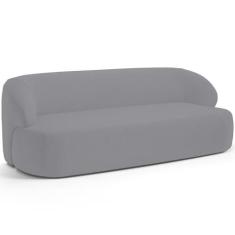 Sofá 3 Lugares Curvo Orgânico Para Sala Living 180cm Barolo L06 Veludo