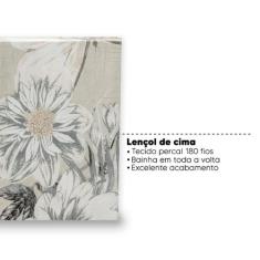 Lençol Solteirão/Viúvo Cima Bainha Estampado Percal 180 Fios - Bem Me 