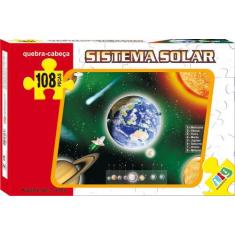 Quebra Cabeça Infantil Sistema Solar 108 Peças Educativo - Nig Brinque
