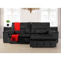 Sofá Fusion 2.80m Elétrico com USB e Vibro Massagem - Sofisticato, pre