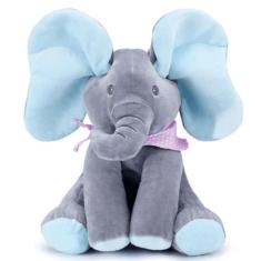 Pelucia Infantil Elefantinho Interativo Com Som Castela