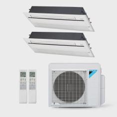 Ar-Condicionado Multi Split Inverter Daikin 18.000 BTUs (2x Evap Cassete 1 Via 12.000) Quente/Frio 220V
