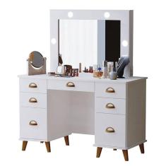 Penteadeira Camarim New Seul Branco Sem Banqueta - Móveis Luapa Branco