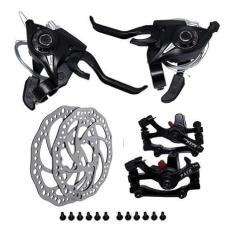 Pinças Freio Disco + Alavanca Passador Rapid Fire 21v Bike