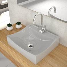 Kit Cuba Q440 com Torneira Luxo 1195 e Válvula 1 Pol. Compace Cinza