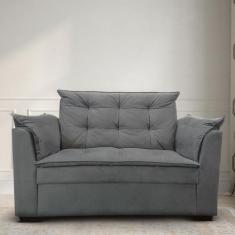 Sofá 2 lugares Para Sala Moderno Confortável Zilda Suede - Tatite Deco
