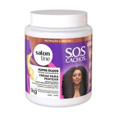 Creme Para Pentear Salon Line Sos Cachos Super Óleos 1kg